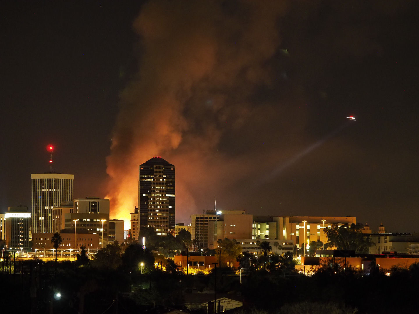 Tucson construction fire